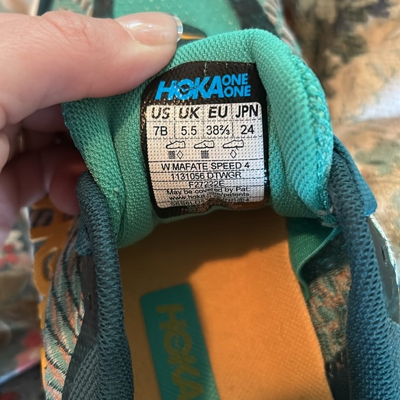 Hoka Mafate Speed 4 trail running shoes in deep teal/water garden - Picture 7 of 9